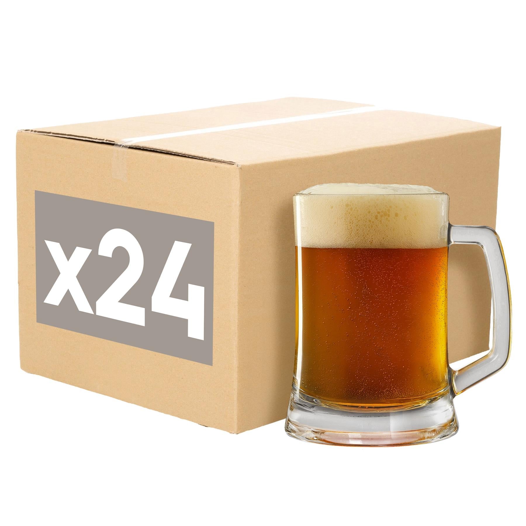 510ml (17oz) Southwark Glass Beer Mugs - Pack of 24